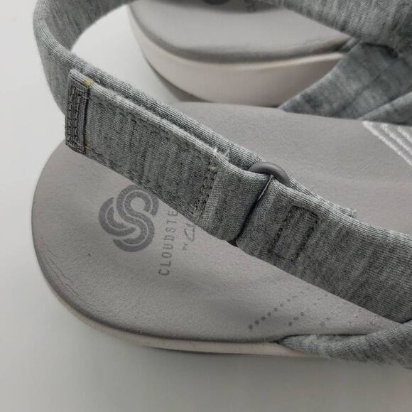 Clarks Arla Meg Women Sandals Flat Strappy Gray Size 12 - Picture 10 of 10